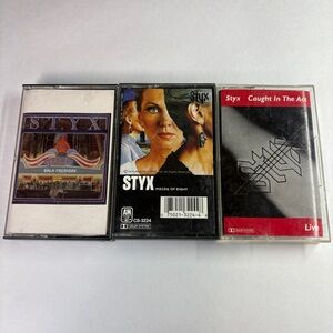 Styx Cassette Lot 3 Pieces of Eight Paradise Theater Caught In The Act Live